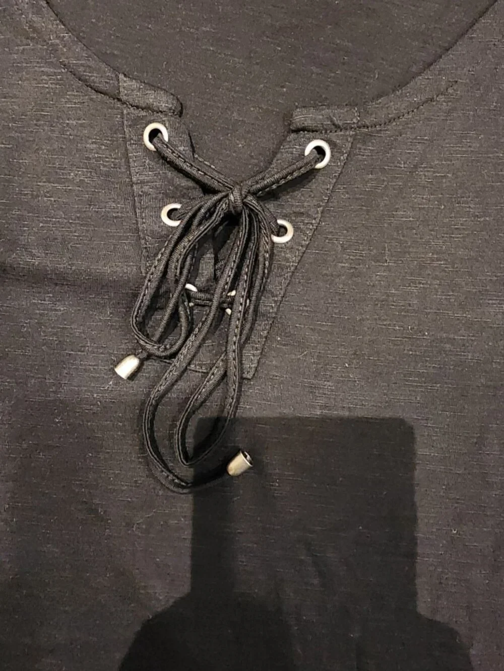 NEW Faded Glory Black Lace-Up Tunic Top and 2 Basic Black Super Soft TEES. 3X - Picture 3 of 16